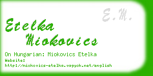 etelka miokovics business card